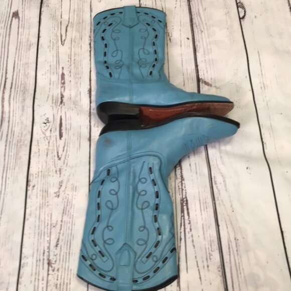 Seychelles Turquoise Boots 8.5--Super Cute! - Picture 4 of 10